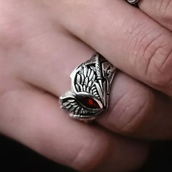 Fashion Viking Cubic Zirconia Rings Men Hip Hop Punk Jewelry Ring Sizes 7 and 9 - Picture 8 of 10